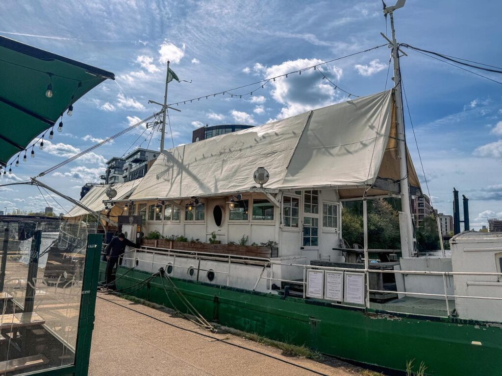 Specialist External Cleaning on a Floating Restaurant - Barge East London