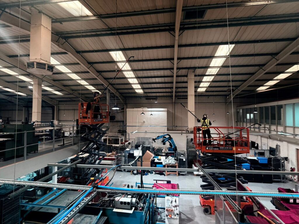 Specialist High Level Cleaning at Stirling Moulded Composites Specialist High Level Cleaning at Stirling Moulded Composites