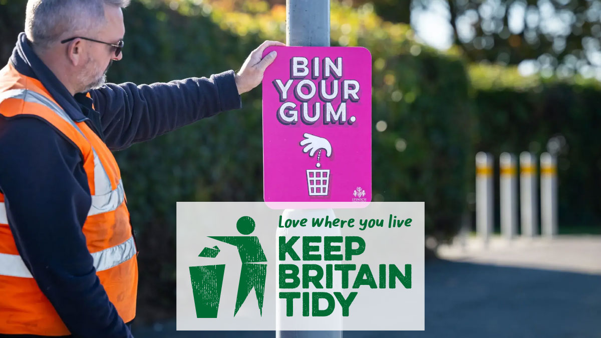 keep britain tidy exterius chewing gum grant fb1